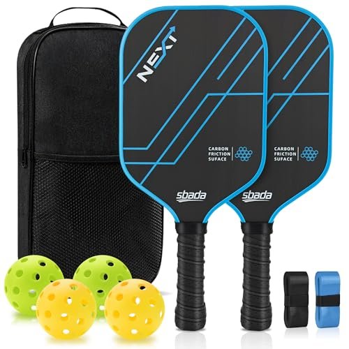 sbada T700 Carbon Fiber Pickleball Paddles Set 16mm...