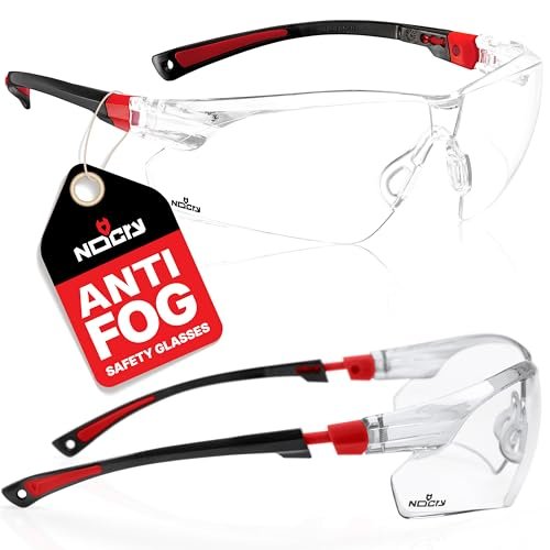NoCry Clear Safety Glasses for Men and Women, Anti-Fog.