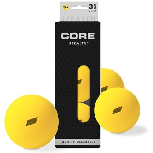 CORE Stealth Quiet Pickleball Balls - Foam Indoor Outdoor...