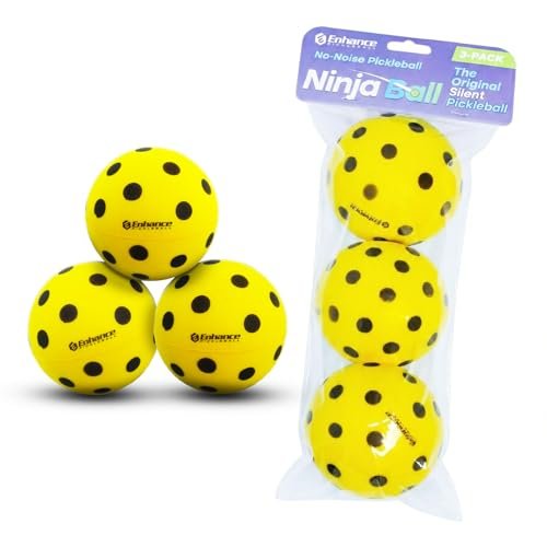 Enhance Pickleball Ninja Ball - The Original Silent Foam...
