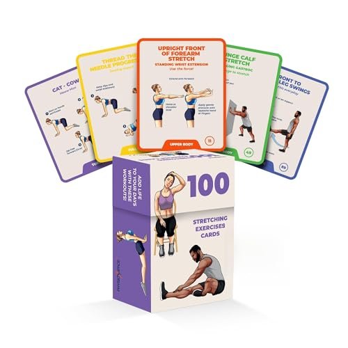 100 Stretching Exercise Flash Cards – Physical Therapy...