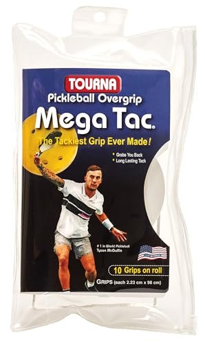 Pickleball Mega Tac Extra Tacky Paddle Grip 10 Pack