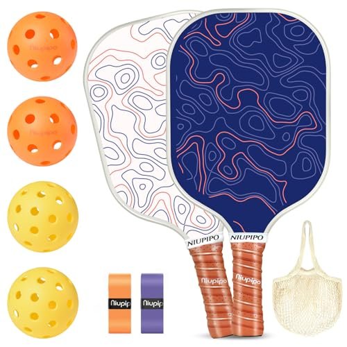 Pickleball Paddles, Lightweight Fiberglass Pickleball...