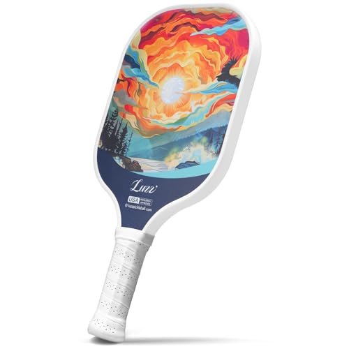 Luzz Carbon Fiber Pickleball Paddles, Sandblasted Surface,...