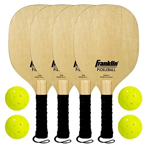 Franklin Sports Wooden Pickleball Paddle + X-40 Pickleball...