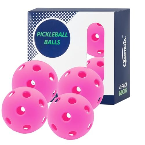 QUEMUIA Indoor Pickleball Balls,26 Holes Indoor Pickleballs...