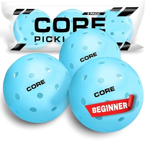 CORE Crack-Resistant Outdoor Pickleball Balls - Set of...