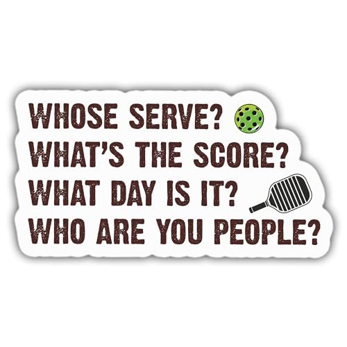 Pickleball Stickers Pickle Ball Decals Whose Serve What Day.