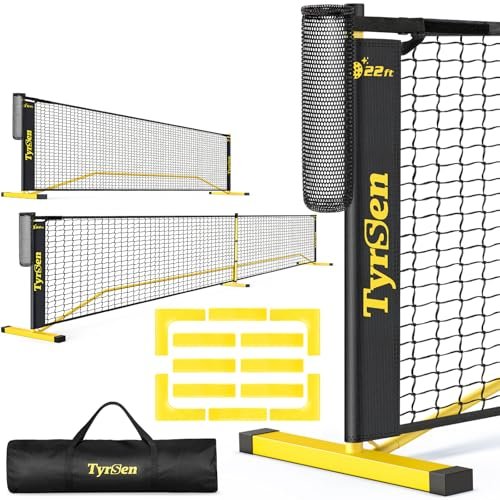 TYRSEN Portable Pickleball Net for Driveway, 22 FT...
