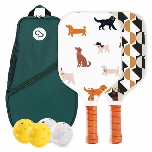 Goat Pickleball Paddles Set of 2, Includes Balls and Travel