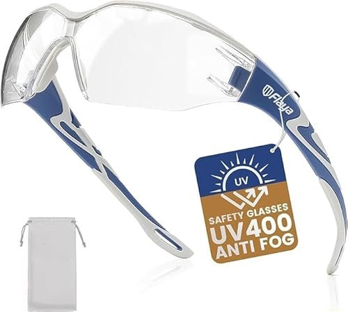 Flaya Safety Glasses for Men｜Anti-Fog ANSI Z87.1 UV400...