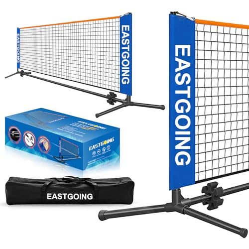 Eastgoing 10 ft Mini Portable Soccer Tennis Pickleball Net...