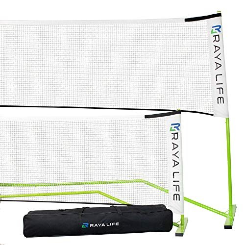RayaLife Portable Pickleball Net & Badminton Net 22ft Set