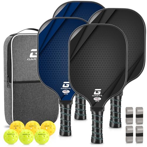 GARYE Pickleball Paddles Set of 4, Carbon Fiber USAPA...