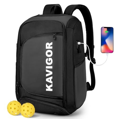 KAVIGOR Pickleball Bag, Large Pickleball Backpack Holds 4-6...