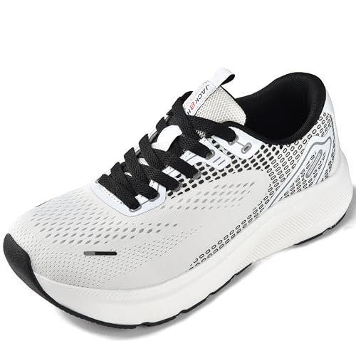 JACKSHIBO Wide Toe Box Shoes for Men Arch Support Sneakers