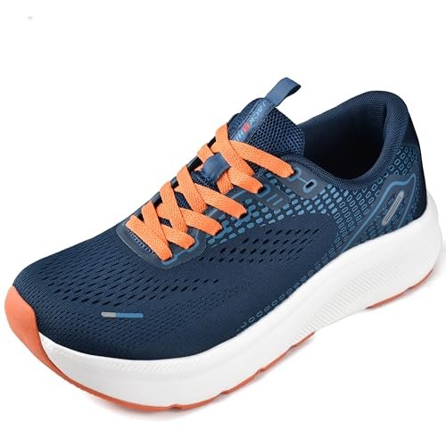 JACKSHIBO Wide Toe Box Shoes for Men Arch Support Sneakers