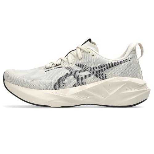ASICS Men's NOVABLAST 5 Running Shoes, 10.5, Oatmeal/Black