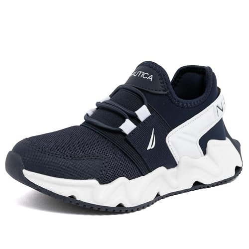 Nautica Boys Youth Slip-On Sneakers – Lightweight Bungee...