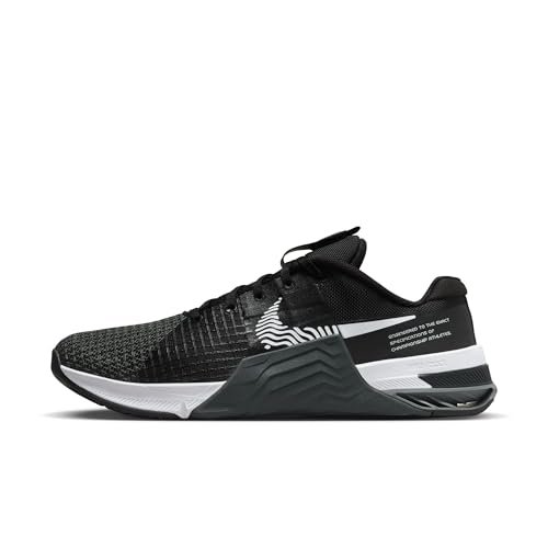 Nike Men's Metcon 8 Training Shoes, Black White Smoke Grey