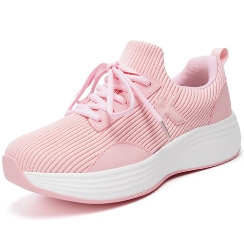 OKVOOT Women's Wide Width Sneakers - Fashion Slip-On...