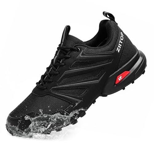 Mens Trail Running Shoes Waterproof Non-Slip Hiking Quest...