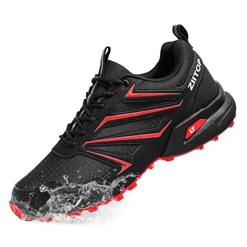 Mens Trail Running Shoes Waterproof Non-Slip Hiking Quest...