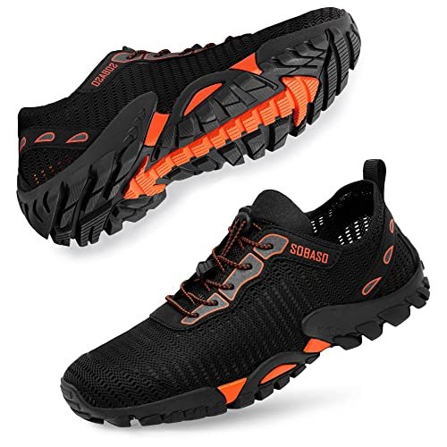 SOBASO Water Shoes Women Men Slip on Aqua Beach Swim