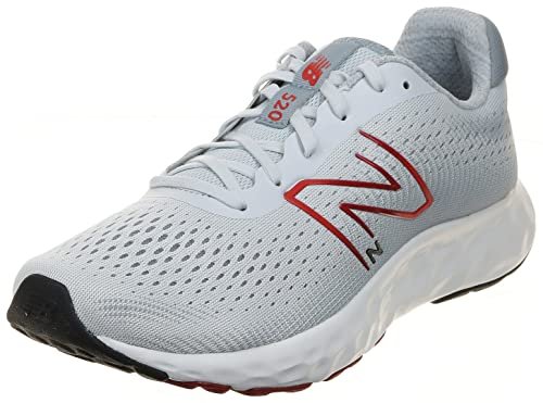 New Balance Men's 520 V8 Running Shoe, Grey/Red, 11
