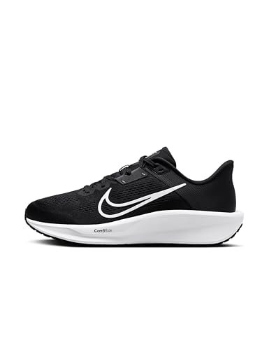 Nike Men's Quest 6 Road Running Shoes, Black/White-Iron...