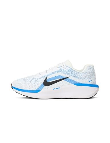 Nike Men's Winflo 11 Road Running Shoes, White/Black-Blue...