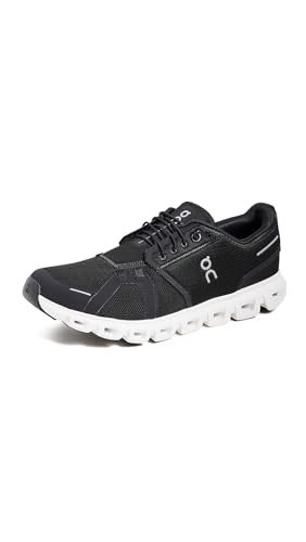 On Men's Cloud 6 Sneakers, Black | White