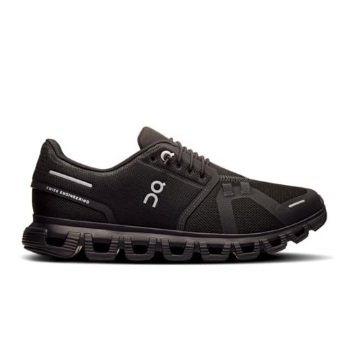 On Womens, Cloud 6 Black/Black 5.5 Medium