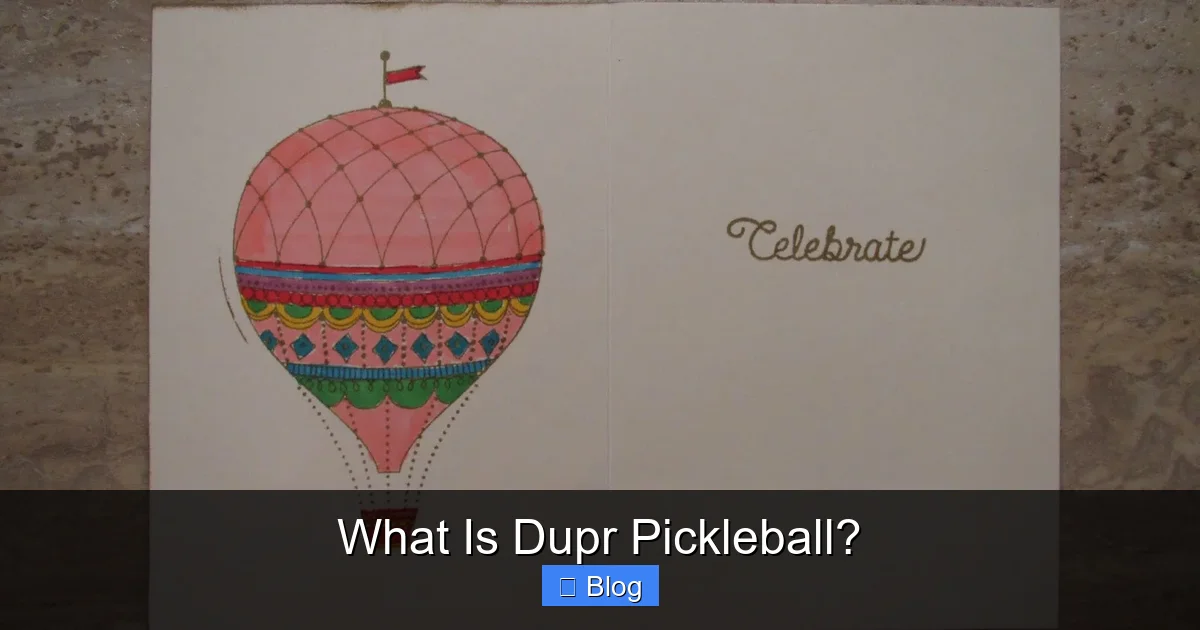 What Is Dupr Pickleball?