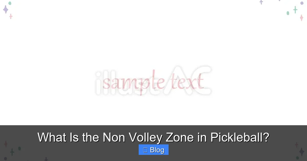 What Is the Non Volley Zone in Pickleball?