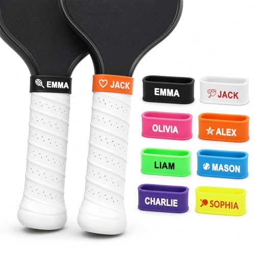 Syntix Personalized Pickleball Paddle Name Bands, Silicone...