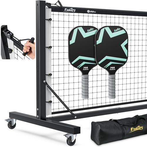 Fostoy Aluminum Pickleball Net with Carbon Fiber Paddle
