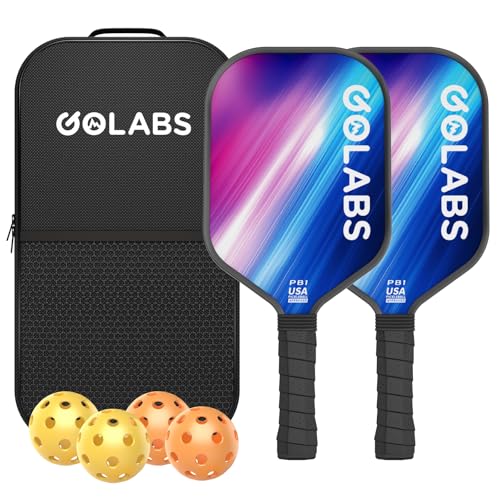 Golabs Pickleball Paddles Set of 2,Fiberglass USAPA...