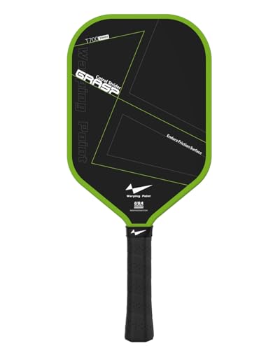 Warping Point Grasp Pickleball Paddle, T700 Raw Carbon Fiber