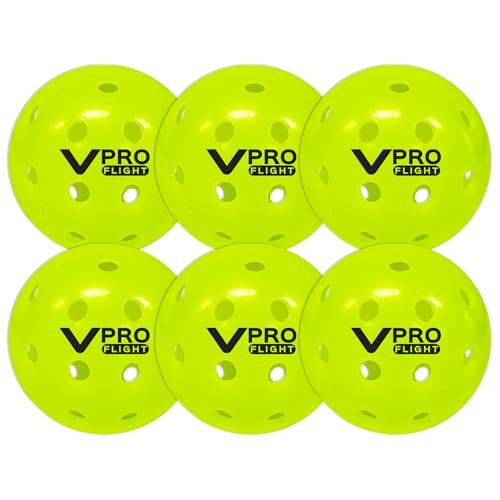 Vulcan VPRO Flight Outdoor Pickleball Balls – 6 Pack