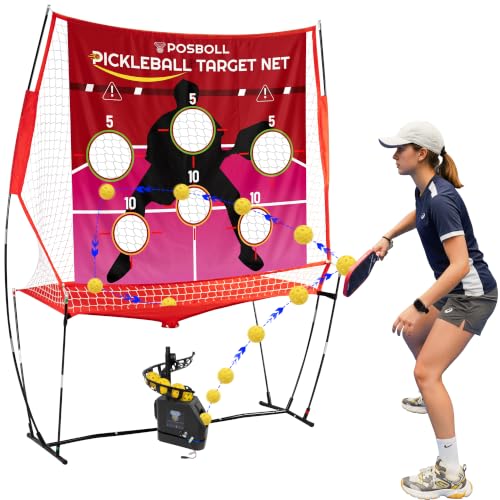 Posboll Pickleball Machine Ball Thrower, All-in-One...