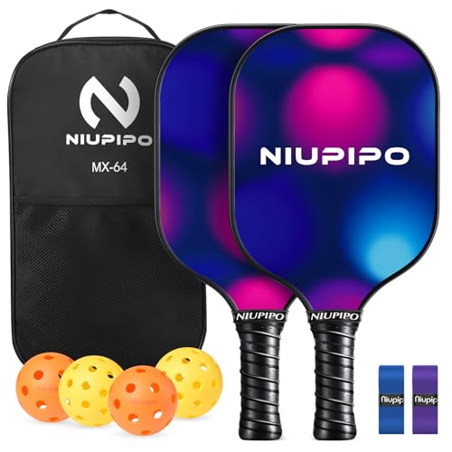 Niupipo Pickleball Paddle Set of 2 - Fiberglass MX-64
