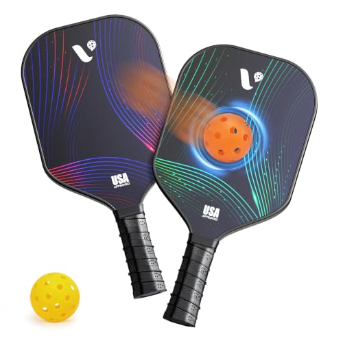 Pickleball Paddles Set of 2, 2026 USAPA Approved Fiberglass