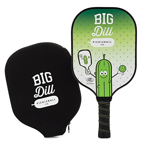 Big Dill Pickleball Paddle with Cover – Carbon Fiber