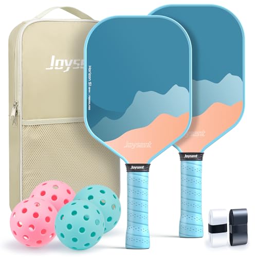 Joysent Pickleball Paddles Set of 2, Lightweight Fiberglass
