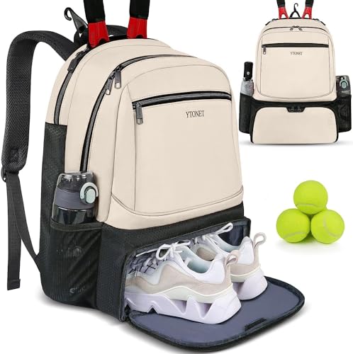 Ytonet Tennis Bag Tennis Backpack for Women Men 2 Rackets