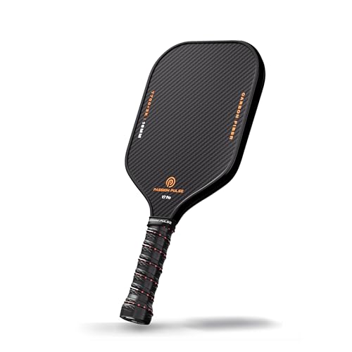 Passion Pulse V7 Pro Pickleball Paddle, Black, 16mm Carbon...
