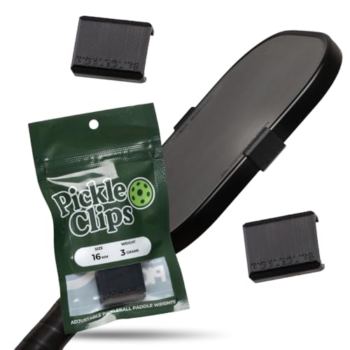 PickleClips Pickleball Paddle Weights | 3-Gram Black Clips...