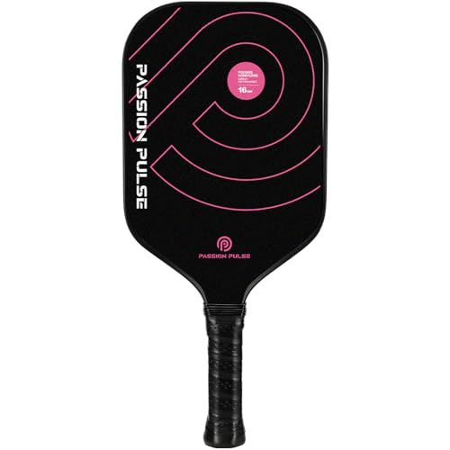 Passion Pulse V6 Pro Pickleball Paddle, Black/Pink, Carbon...