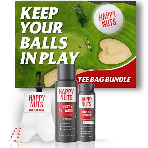 Happy Nuts Tee Bag Bundle for Men Golf Gift Set